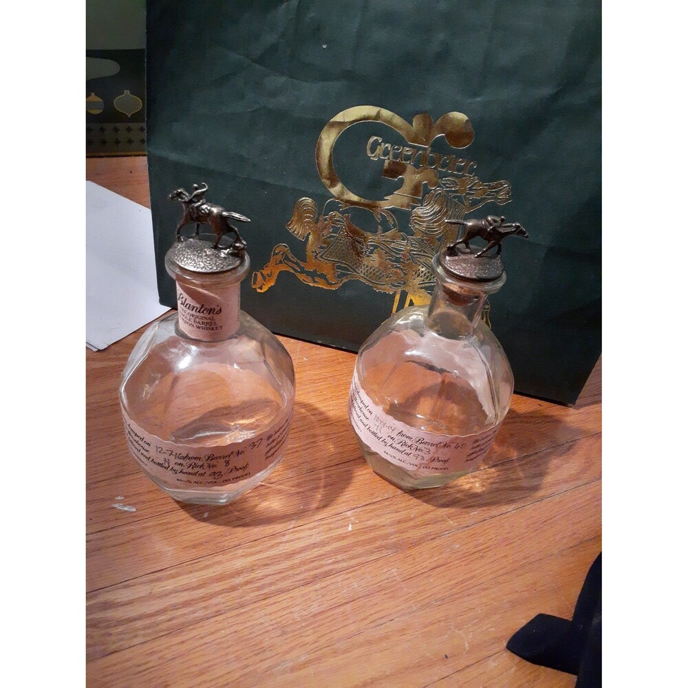 BLANTON'S Distilling Company Frankfort Kentucky empty bourbon whiskey bottles